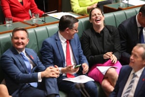 Kate Ellis during a division in question time.