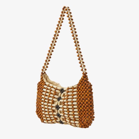 MonsoonMira Wooden Bead Shoulder Bag