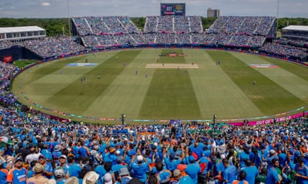 Indian supporters celebrates the dismissal of Pakistan’s captain Babar Azam during the T20 World Cup cricket match in New York last weekend.