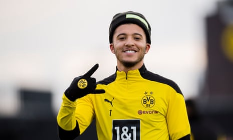Jadon Sancho in training at Borussia Dortmund