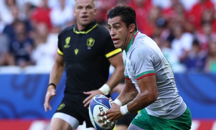 Tomás Appleton in possession against Wales