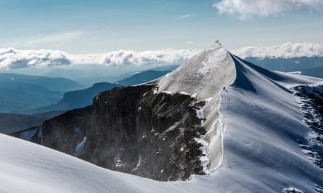 A 2015 image of the Kebnekaise massif in Sweden. The south peak of the mountain has shrunk by more than two metres in a year.