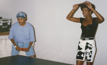 Whitney Houston and Robyn Crawford playing table tennis, from the book A Song for You: My Life with Whitney Houston by Robyn Crawford published by Dutton