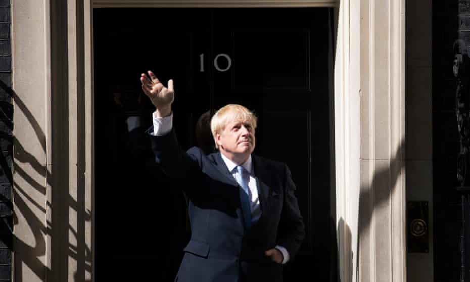 Boris Johnson in Downing Street.