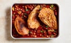 Thomasina Miers' recipe for braised hispi cabbage with chorizo and chickpeas | The Simple Fix
