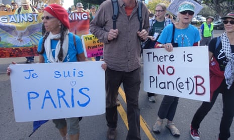 Climate march in Oakland, California in the lead-up to COP 21 conference in Paris.