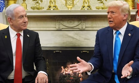 Donald Trump meets with Benjamin Netanyahu in the Oval Office of the White House in February 2025.