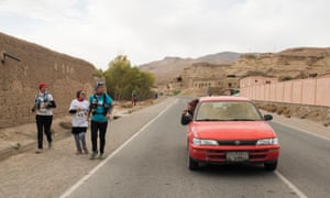 Zainab and her two running partners drew attention as they ran the Bamiyan marathon.