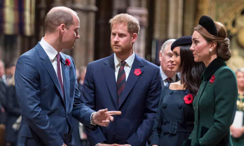 Prince William, Prince Harry, Meghan, Duchess of Sussex, and Catherine, Duchess of Cambridge, in 2018