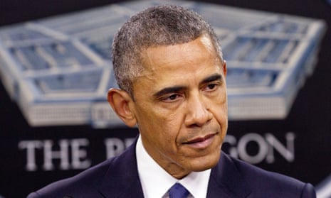 Barack Obama spoke on a rare visit to the Pentagon