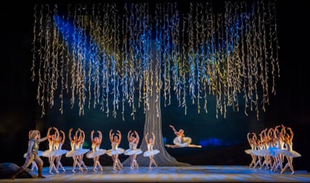 Performers on stage in a ballet at the Birmingham Hippodrome