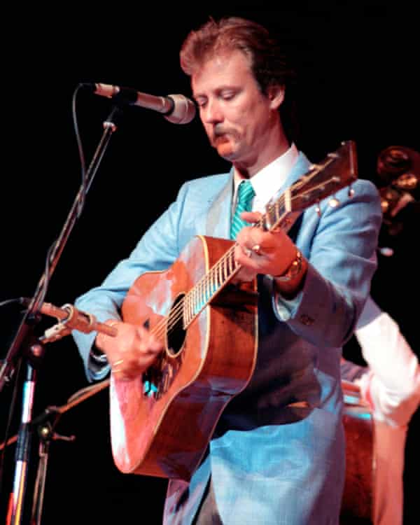 Tony Rice performing at the Angers bluegrass festival in France in 1987.