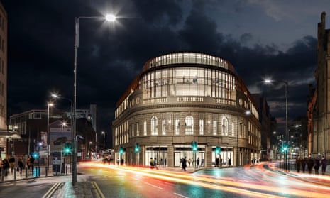 An artist’s impression of the development of The Majestic in Leeds which will be the new home of Channel 4.