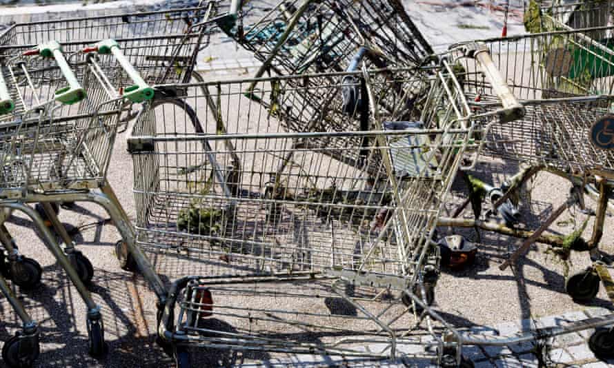 Shopping trollies are collected by Trolleywise or by a scrap removal service.