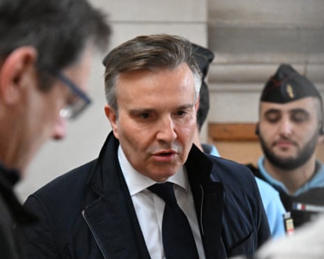 Former French President Nicolas Sarkozy’s lawyer Christophe Ingrain arrives at a Paris court before it decides whether to release Sarkozy from prison.