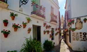 A narrow alleyway in Priego de Cordoba, Spain
