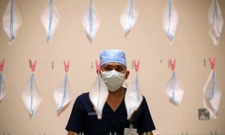A technician at the Cleveland Clinic hospital in Abu Dhabi. The advantages of international expansion for US hospitals’ local communities are tenuous.