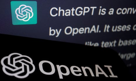 OpenAI logo is displayed near a response by its AI chatbot ChatGPT.