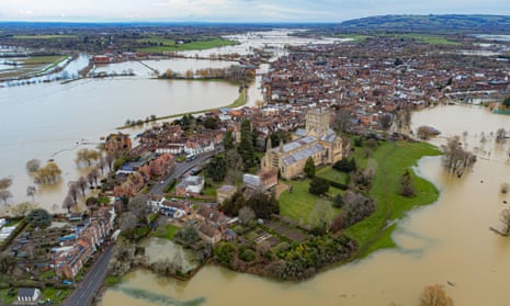 Flooding in Tewkesbury, Gloucestershire