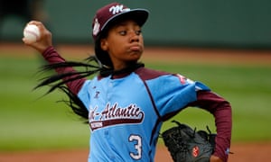 Strike: in 2014, at the age of 13, Mo’ne Davis was the first girl to pitch a shutout in a Little League World Series.