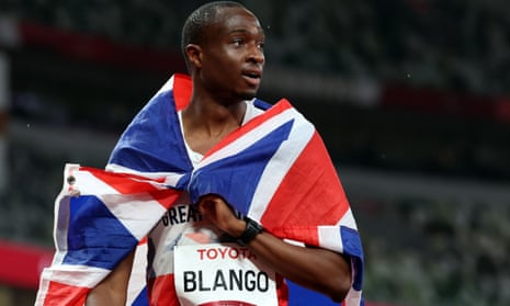 Columba Blango celebrates after winning bronze in the Tokyo Olympic Stadium
