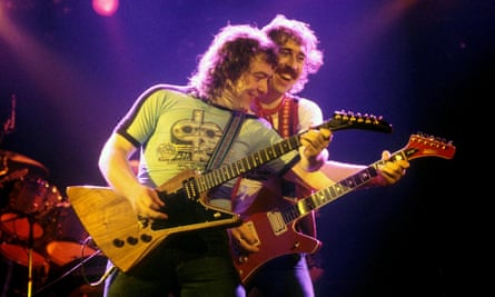 Bernie Marsden, left, and Mick Moody performing in 1981.