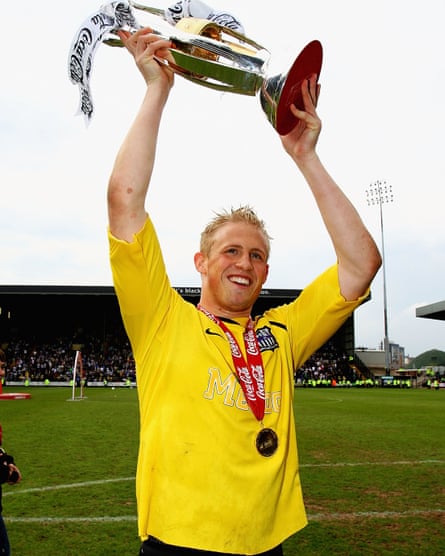Which players have won the most caps against the same opposition? | Soccer 4 Kasper Schmeichel celebrates winning League Two with Notts County