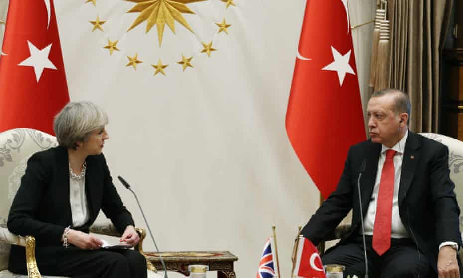 Theresa May meets Recep Tayyip Erdoğan on 28 January