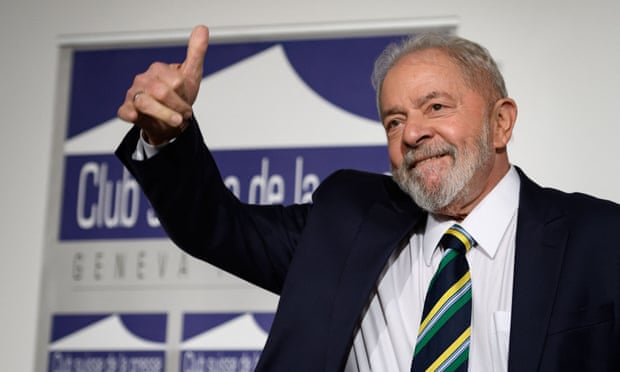 The former Brazilian president Luiz Inácio Lula da Silva is expected to challenge the far-right encumbent, Jair Bolsonaro, in next year’s elections.