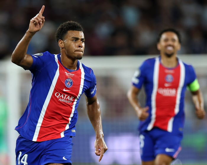 Désiré Doué does the business as PSG edge Aston Villa to lift Super Cup