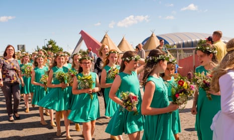 Young flower girls at last year's Eisteddfod