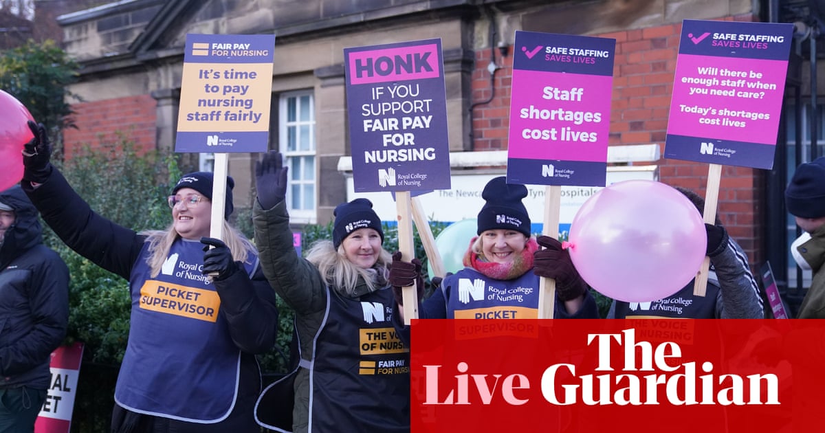 Tens of thousands of UK nurses go on strike in first such industrial action in NHS history  live