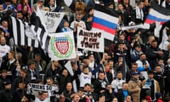 Ligue 1 - Amiens SC v RC Strasbourg<br>Soccer Football - Ligue 1 - Amiens SC v RC Strasbourg - Stade de la Licorne, Amiens, France - April 28, 2019  Amiens fans      REUTERS/Pascal Rossignol