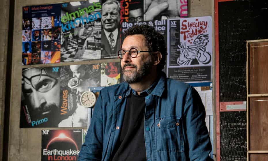 tony kushner photographed backstage at the national theatre in london
