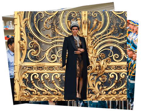 The actor Teyana Taylor after attending a Schiaparelli haute couture show in Paris.