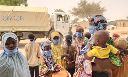 Refugees fleeing violence in north-west Nigeria arrive at the Garin Kaka refugee site in Maradi, Niger in May.