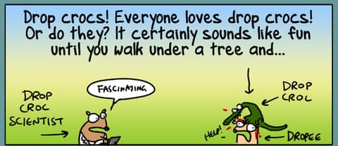 Cartoon by First Dog on the Moon titled Drop Crocs, panel 1