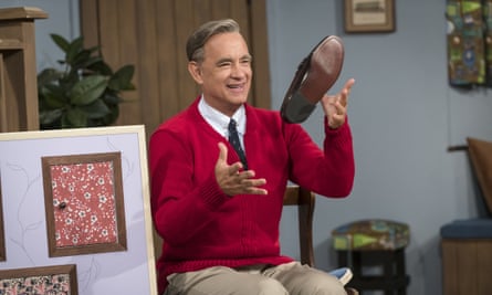 Tom Hanks as Mister Rogers in A Beautiful Day in the Neighbourhood.
