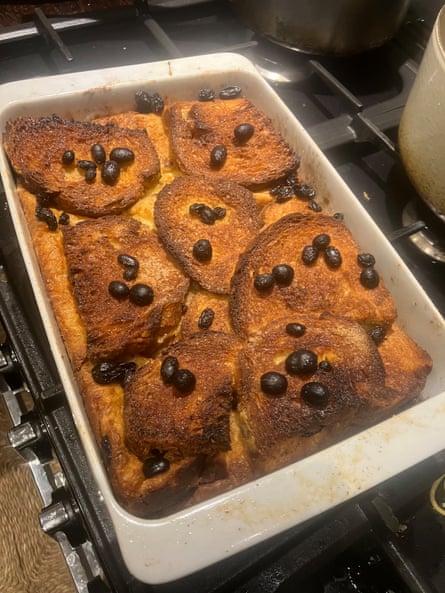 Tim’s bread and butter pudding.