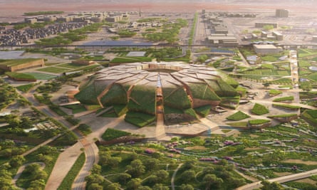 A digital rendering of the proposed King Salman Stadium