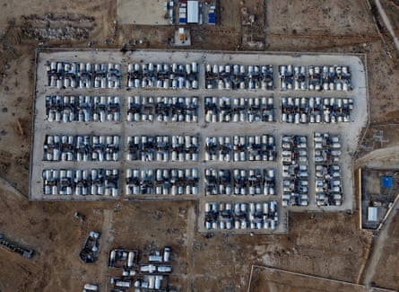 An aerial view of al-Hawl camp taken in January.
