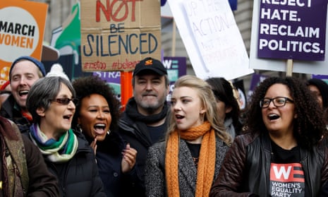 Natalie Dormer, second right, at International Women’s Day in London 2020