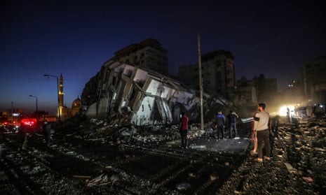 Aftermath of Israeli airstrike in Gaza