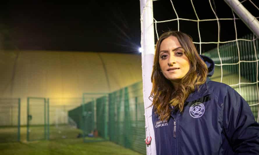 Manisha Tailor takes time out from a training session at QPR’s academy.