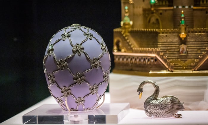 A Fabergé egg on display in London in 2021