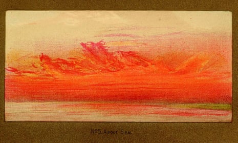 One of William Ascroft’s watercolours of vivid sunsets seen from Chelsea, London, in autumn 1883 after Krakatoa erupted.
