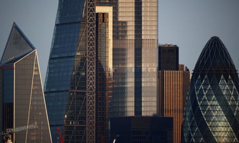 Skyscrapers in The City of London financial district.