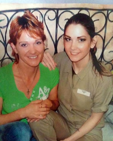 Breanne McUlty, a former addict and heroin dealer who went to prison, pictured with her mother during a prison visit.