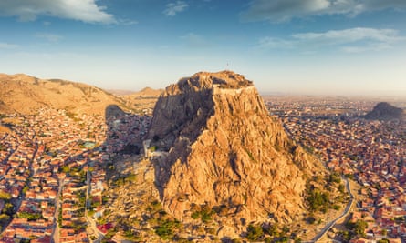 In the centre of Afyon is a volcanic plug with a castle perched on top.