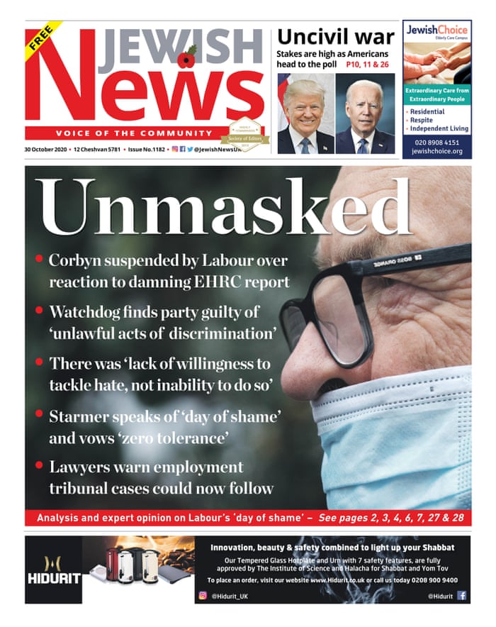 jeremy corbyn to fight suspension from labour after ehrc antisemitism report comments as it happened politics the guardian jeremy corbyn to fight suspension from labour after ehrc antisemitism report comments as it happened politics the guardian